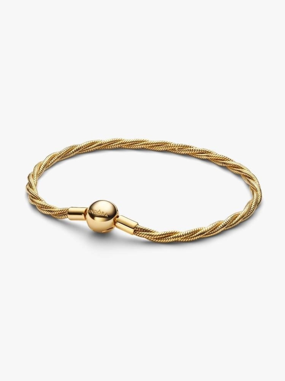 Pandora Clasp Twisted Snake Chain Bracelet